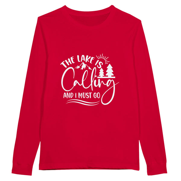 Serenity Beckons - Long Sleeve Cotton Classic - Red - Sweatshirt