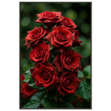 Crimson Cascade - A Bouquet of Timeless Romance - - Metal Framed Posters