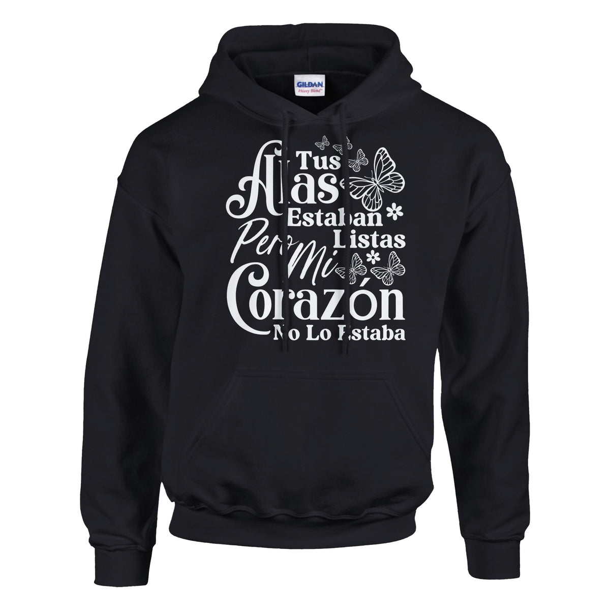 Courageous Spirit - Tus Alas EstaBan Listas Line - Black - Hoodies