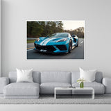 Speed in Motion - Blue Power - 16x24 - Framed Posters