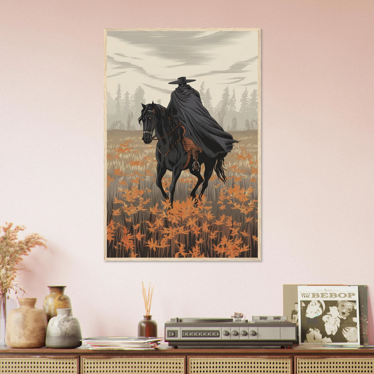 Western Spirit Wall Art – Gift for Cowboy Lovers - Wood frame - Wooden Framed Posters