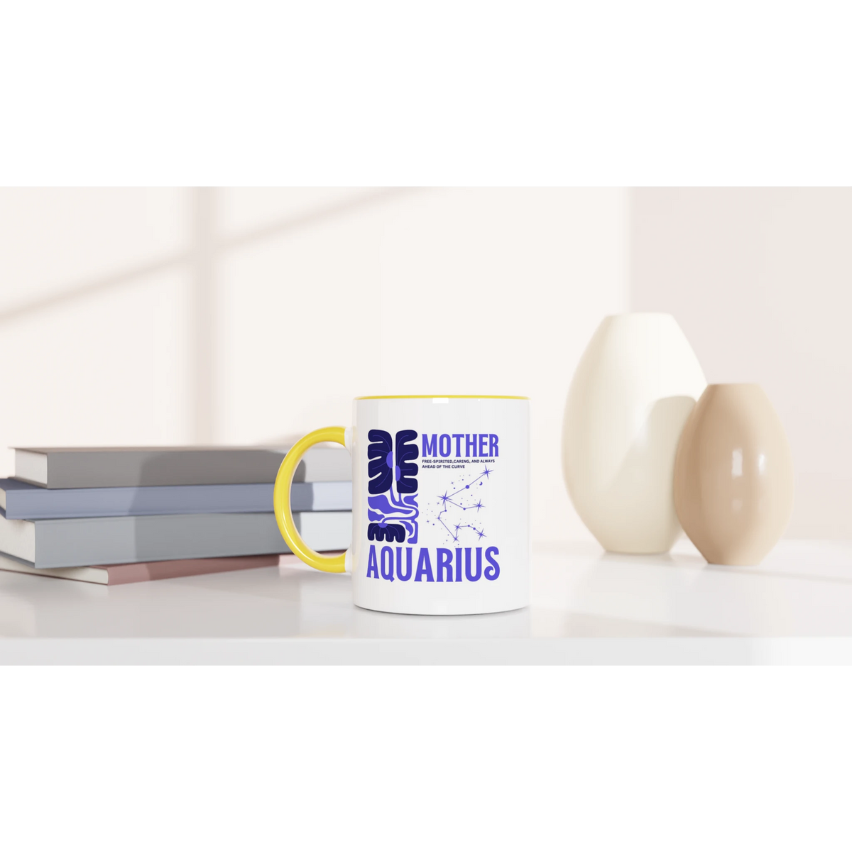 Zodiac Mug with Color – Gift for Coffee Lovers - Aquarius - Mugs
