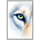 Untamed Spirit - Wolf Eye Framed Artwork - - Metal Framed Posters