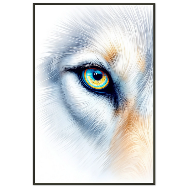 Untamed Spirit - Wolf Eye Framed Artwork - - Metal Framed Posters
