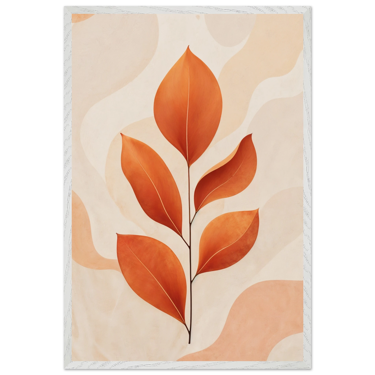 Serenity in Leaves – Wooden Framed Poster for Her - - Wooden Framed Posters
