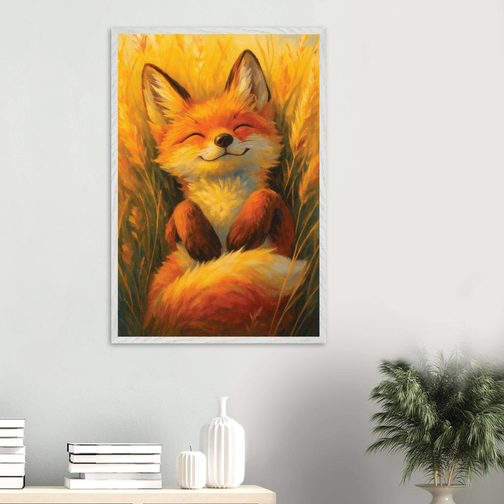 Adorable Fox Wooden Framed Poster – Perfect Gift - Default Title - Wooden Framed Posters