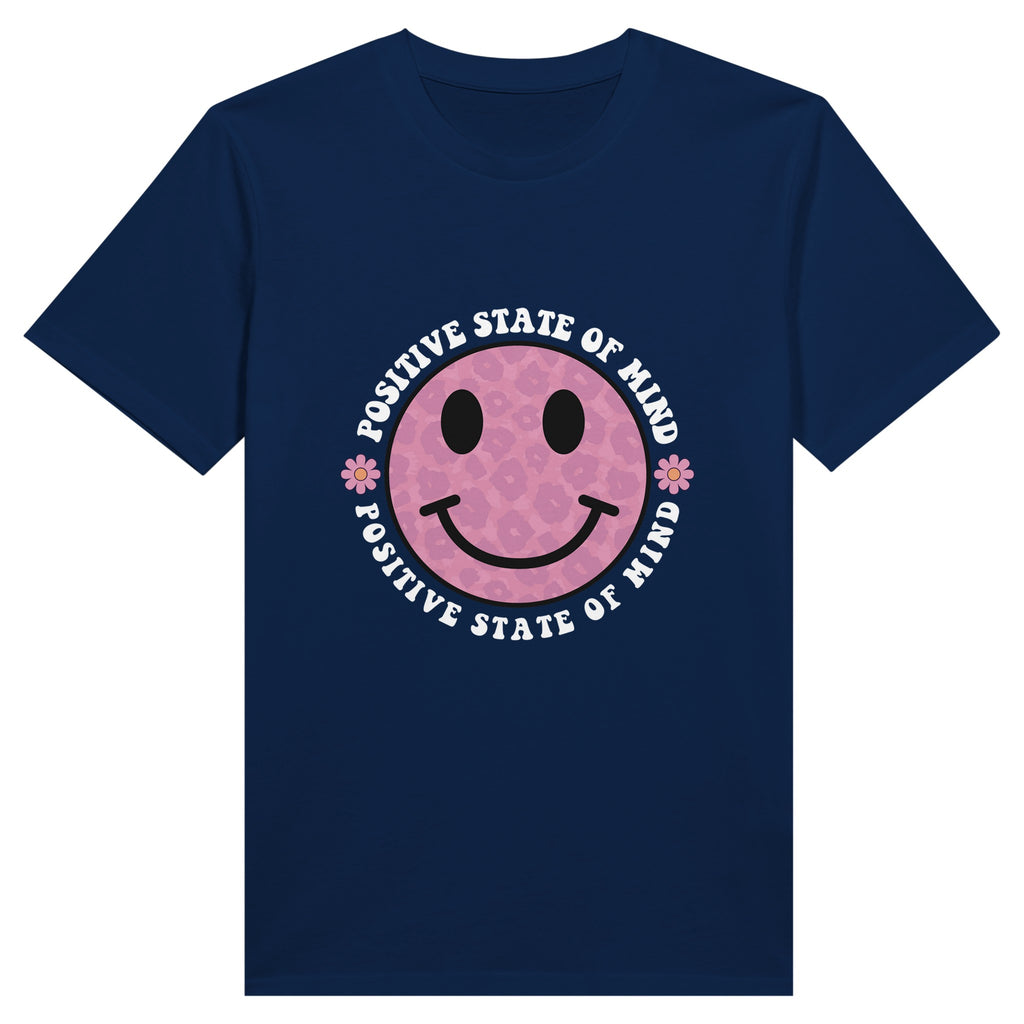 Sunshine on Cotton - Positive State of Mind T-Shirt - Navy - Print Material