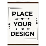 Elevate Your Space - Customizable Premium Matte Paper Poster with Hanger - 50x70 cm 20x28″ Dark wood wall hanger - Wooden Framed Posters