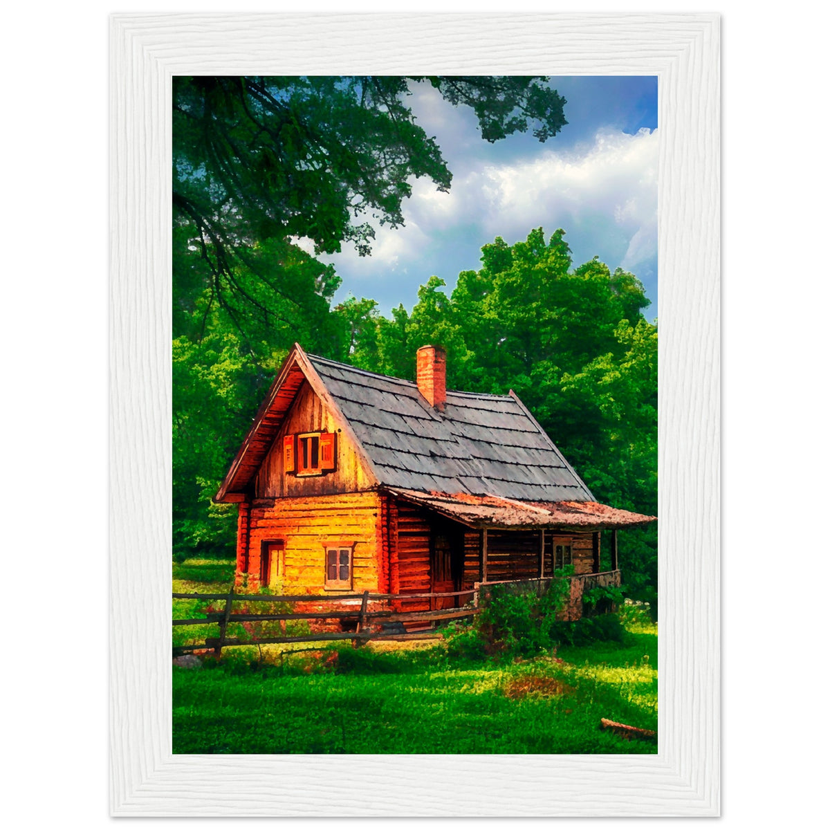 Peaceful Getaway - Framed Poster for Your Home - 13x18 cm 5x7″ White frame - Framed Posters