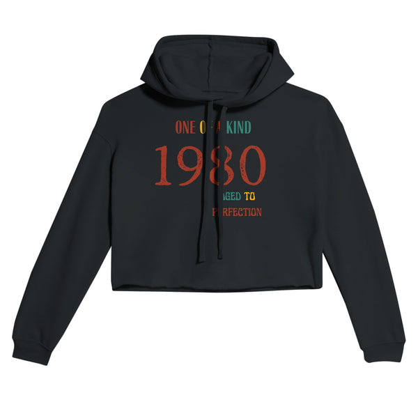 Customize Your Year - Women's Cropped Hoodie - Black - Hoodies