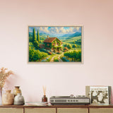 Tuscan Dream - Cozy Cottage in Rolling Hills - - Framed Canvas