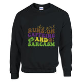 Everyday Essential - Caffeine & Sarcasm Edition - Black - Crewneck Sweatshirts