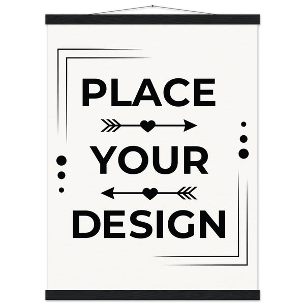 Elevate Your Space - Customizable Premium Matte Paper Poster with Hanger - 45x60 cm 18x24″ Black wall hanger - Wooden Framed Posters