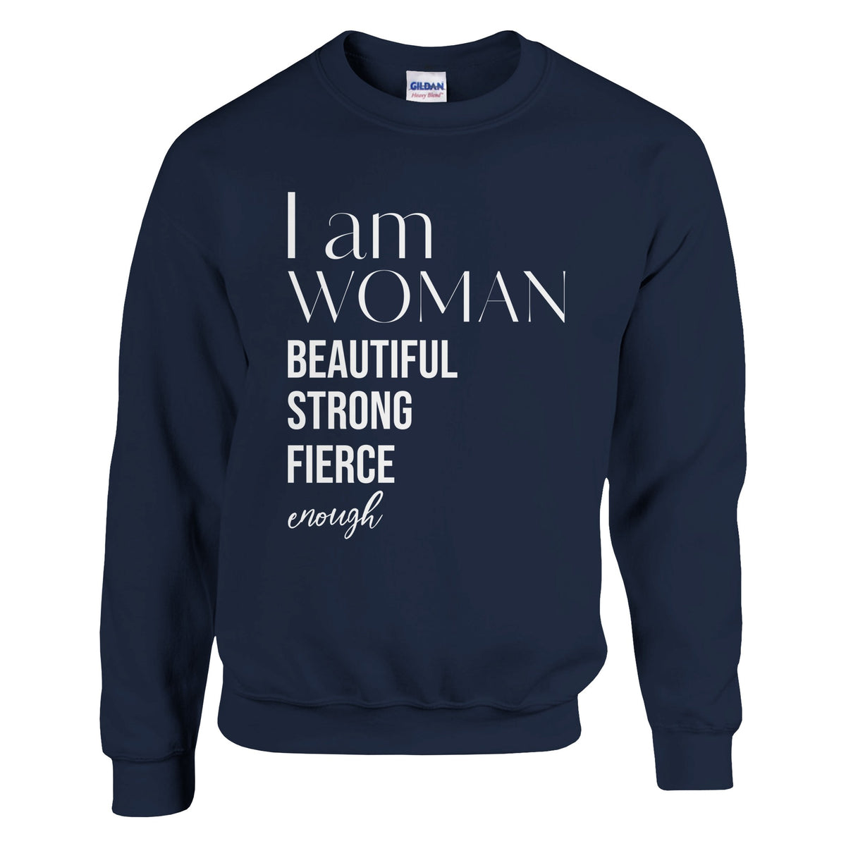 Fierce Femininity - Celebrating Womanhood - Navy - Crewneck Sweatshirts