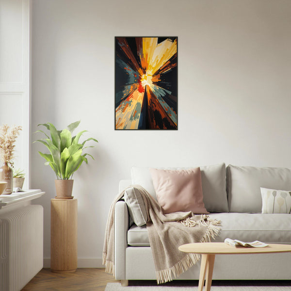 Chromatic Burst - A Symphony of Explosive Energy - 60x90 cm 24x36″ - Metal Framed Posters