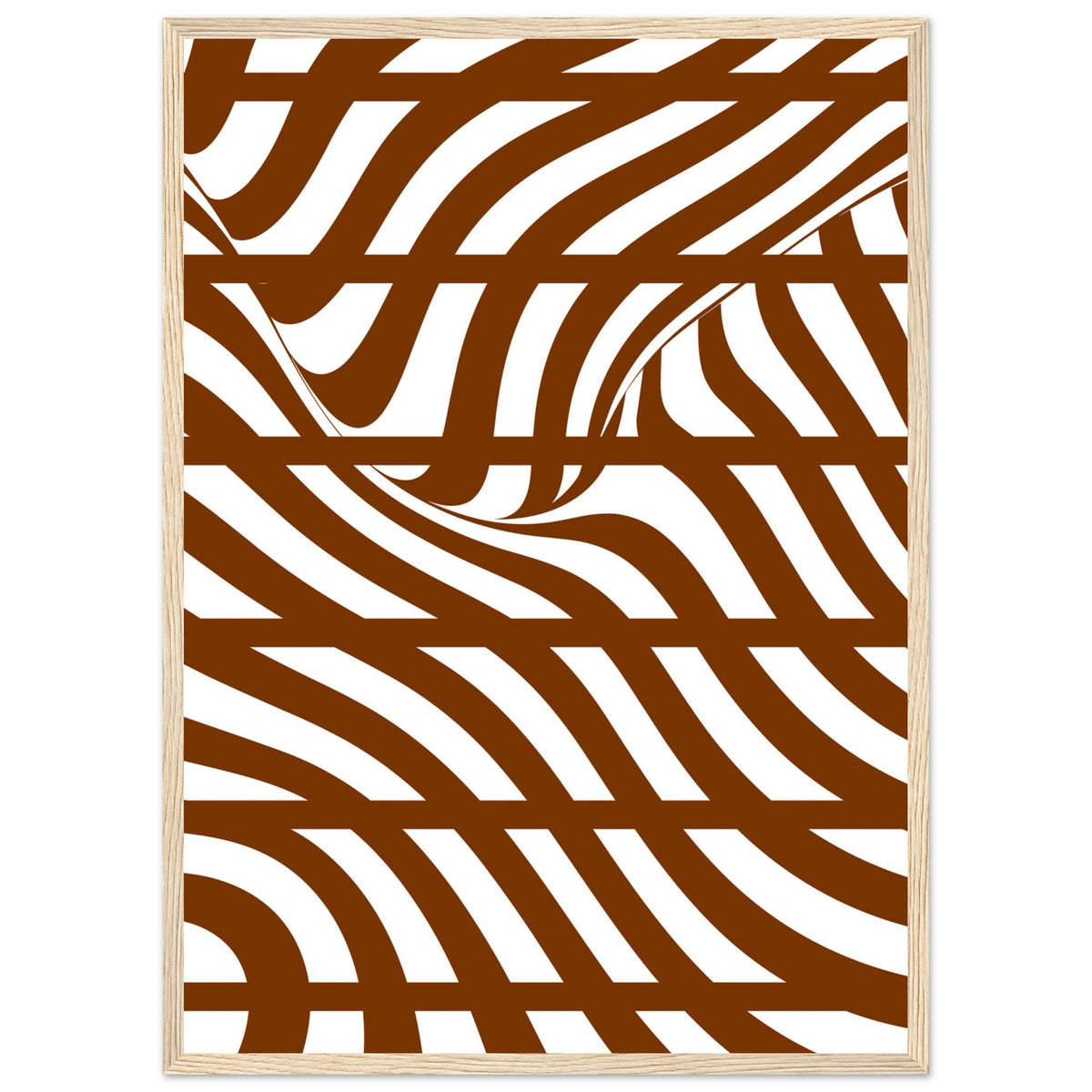 Flowing Lines - Contemporary Wall Art - 50x70 cm 20x28″ Wood frame - Wooden Framed Posters