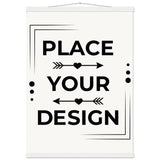 Elevate Your Space - Customizable Premium Matte Paper Poster with Hanger - 50x70 cm 20x28″ White wall hanger - Wooden Framed Posters