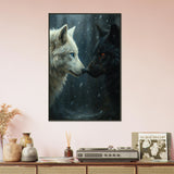 Gift Strength & Balance – Wolf Metal Framed Poster - - Metal Framed Posters