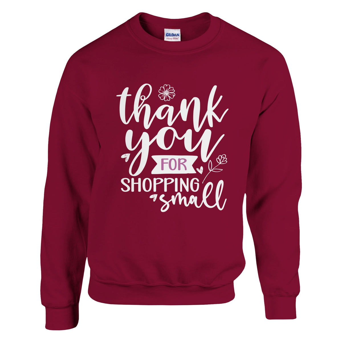 Gratitude in Style - 'Thank You' Statement - Cardinal Red - Sweatshirt