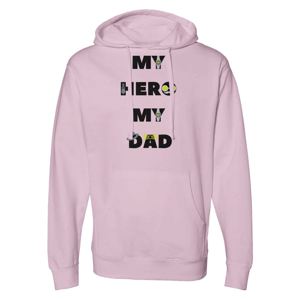 My Hero, My Dad - A Stylish Tribute Hoodie - Light Pink - Sweatshirts