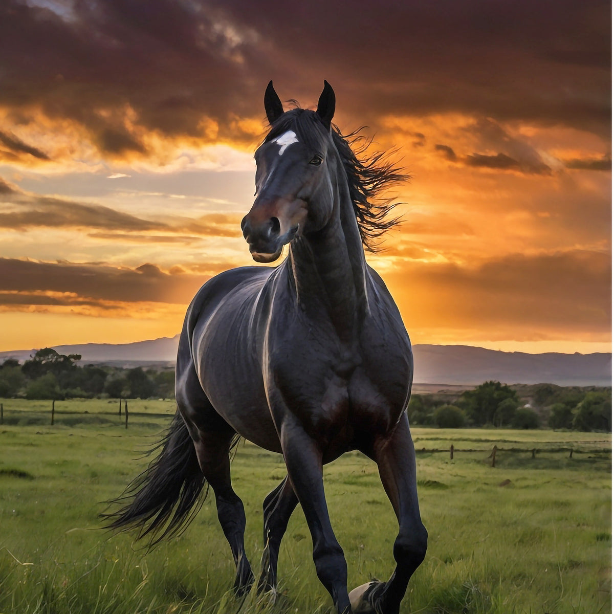 Horses at Dusk - A Timeless Pair - - Framed Posters