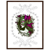 Masked Enchantment - Deluxe Framed Poster - 45x60 cm 18x24″ Dark wood frame - Framed Posters