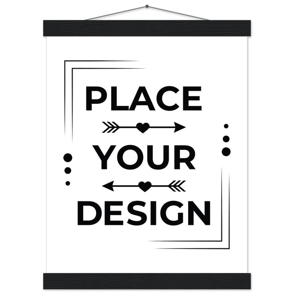 Stunning Art Display - Premium Customizable Poster - 27x35 cm 11x14″ Black wall hanger - Posters With Hanger