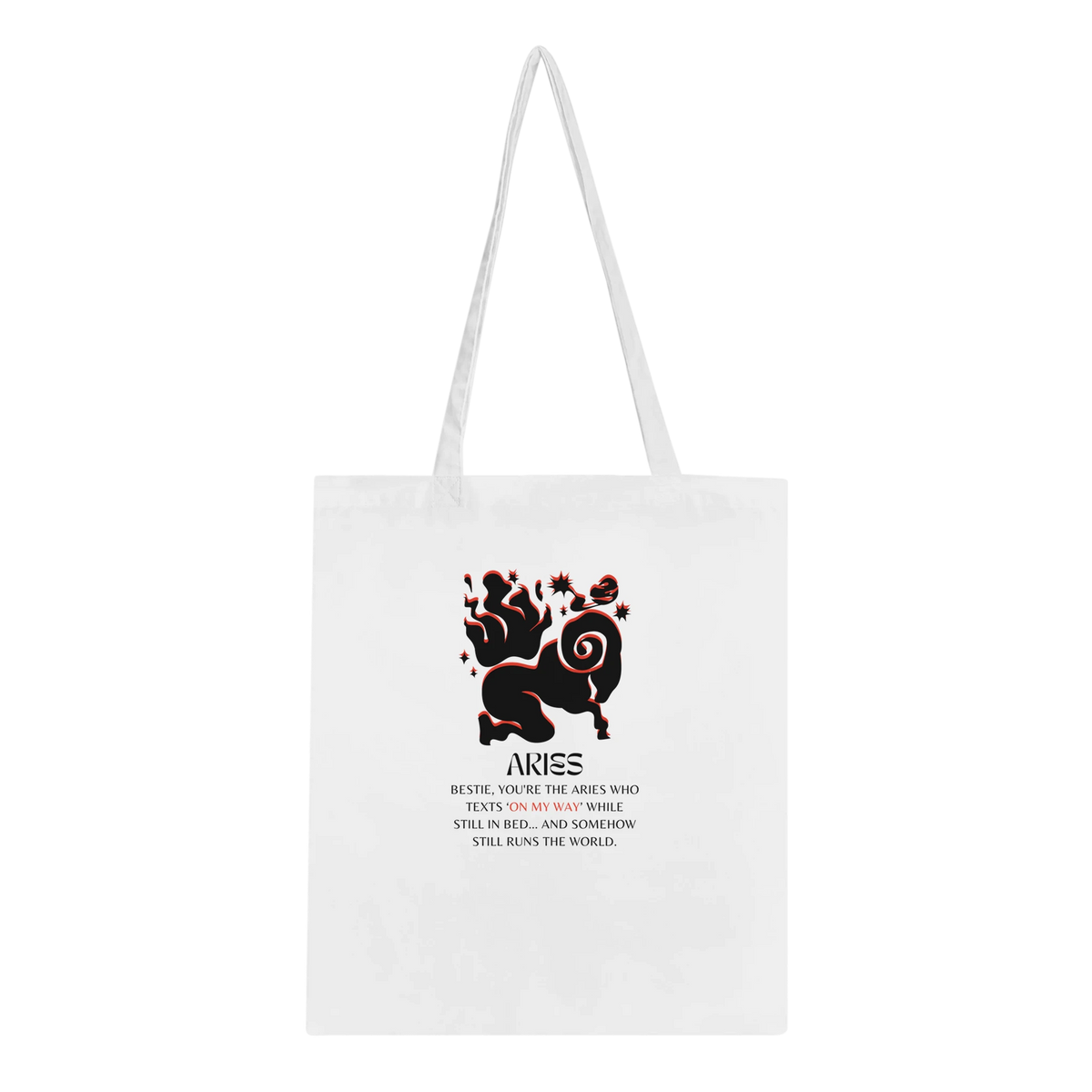 Zodiac Sign Tote Bag – Gift for Astrology Lovers - Aries - Tote Bags