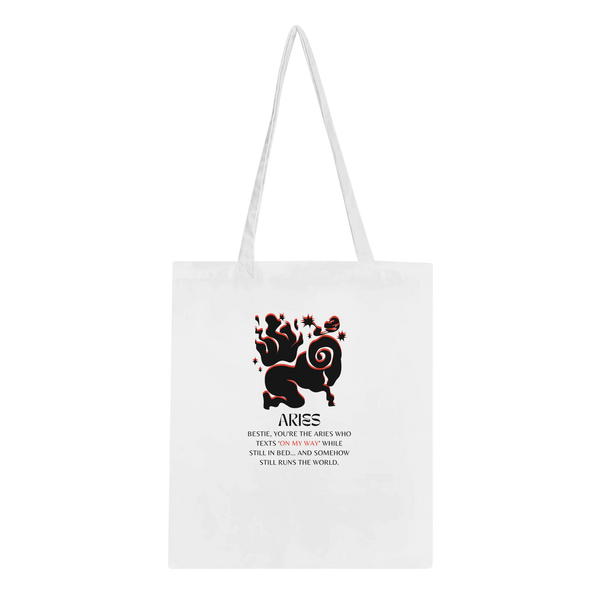 Zodiac Sign Tote Bag – Gift for Astrology Lovers - Aries - Tote Bags