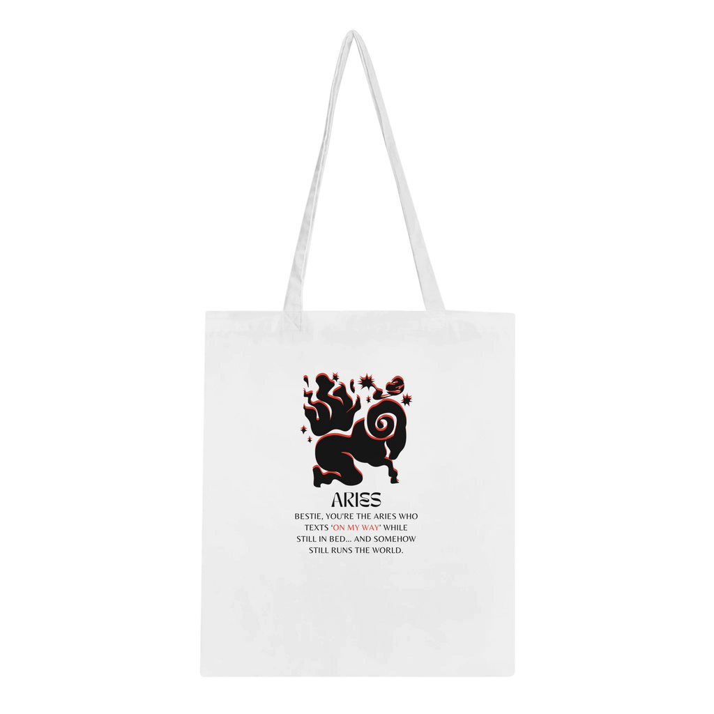 Zodiac Sign Tote Bag – Gift for Astrology Lovers - Aries - Tote Bags