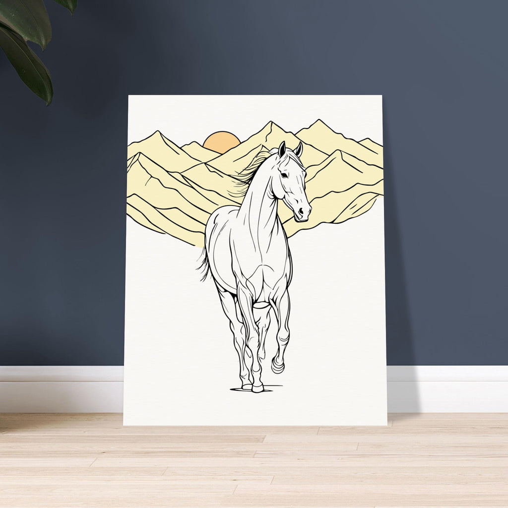 Majestic Freedom - Horse in Mountainous Landscape - 40x50 cm 16x20″ - Posters