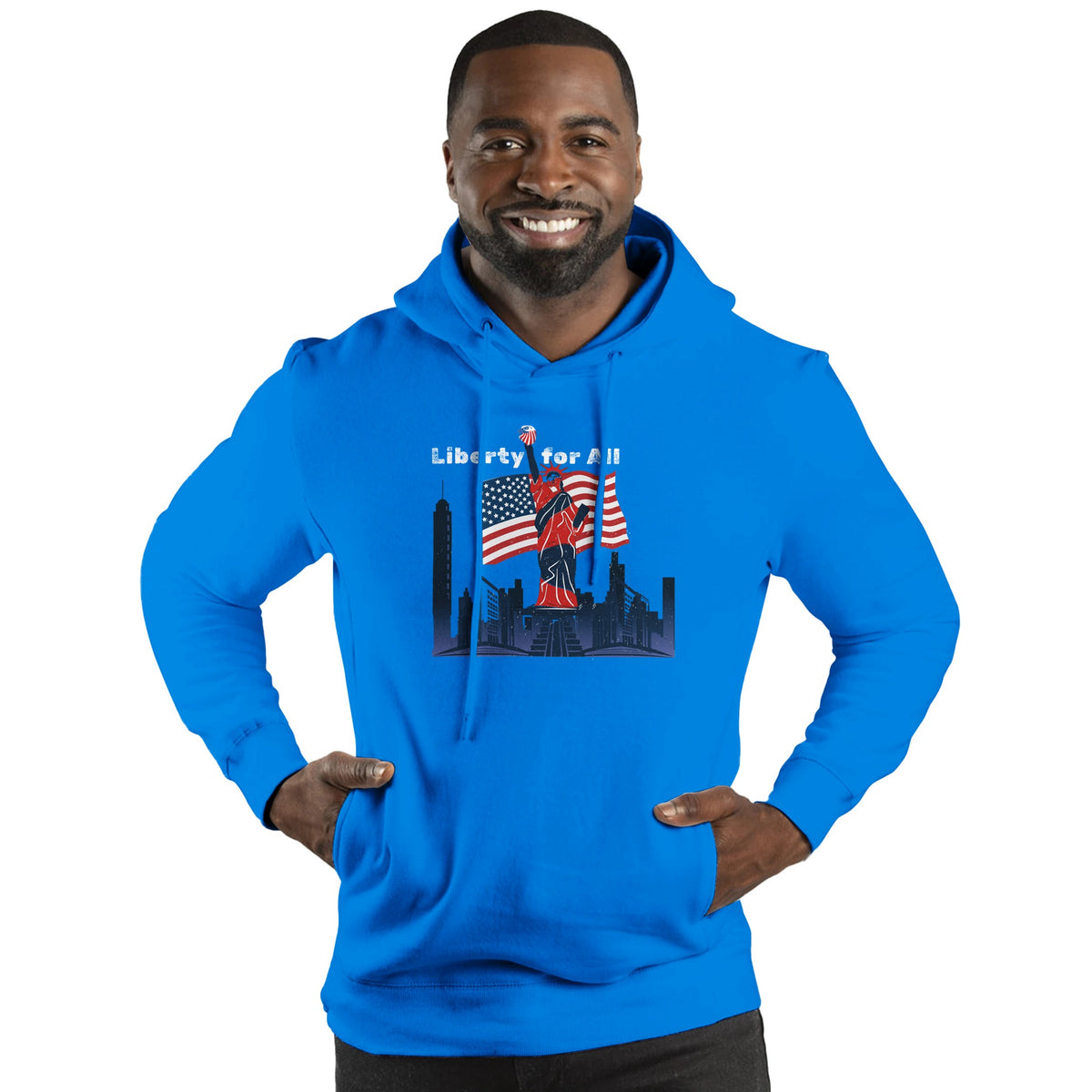 Liberty for All - Bold and Proud - Royal - Pullover Hoodies