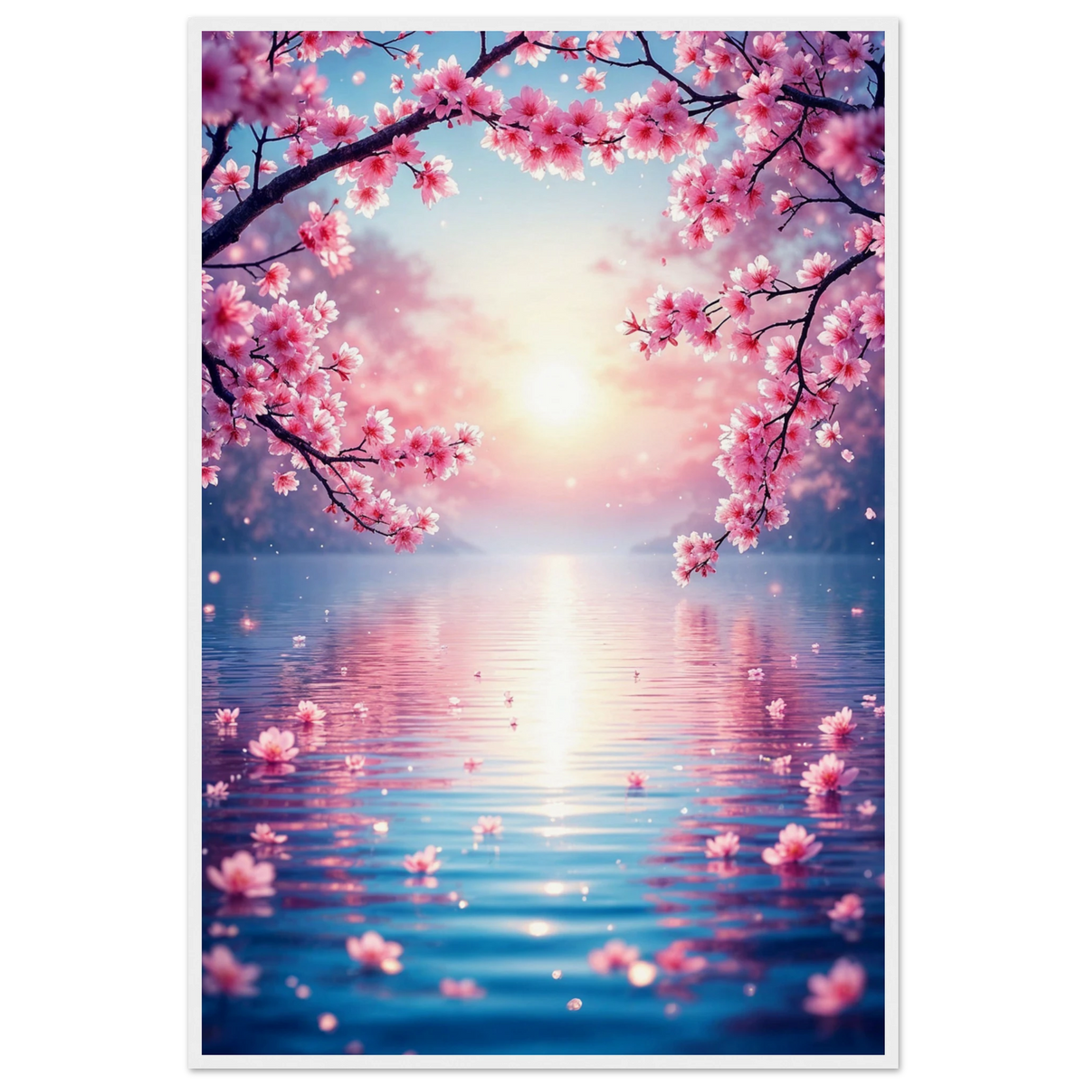 Romantic Lake View – Wall Art Gift for Her - - Wooden Framed Posters