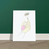 Whispers of Nature - Minimalist Hand and Flower Canvas - 60x80 cm 24x32″ - Canvas Prints