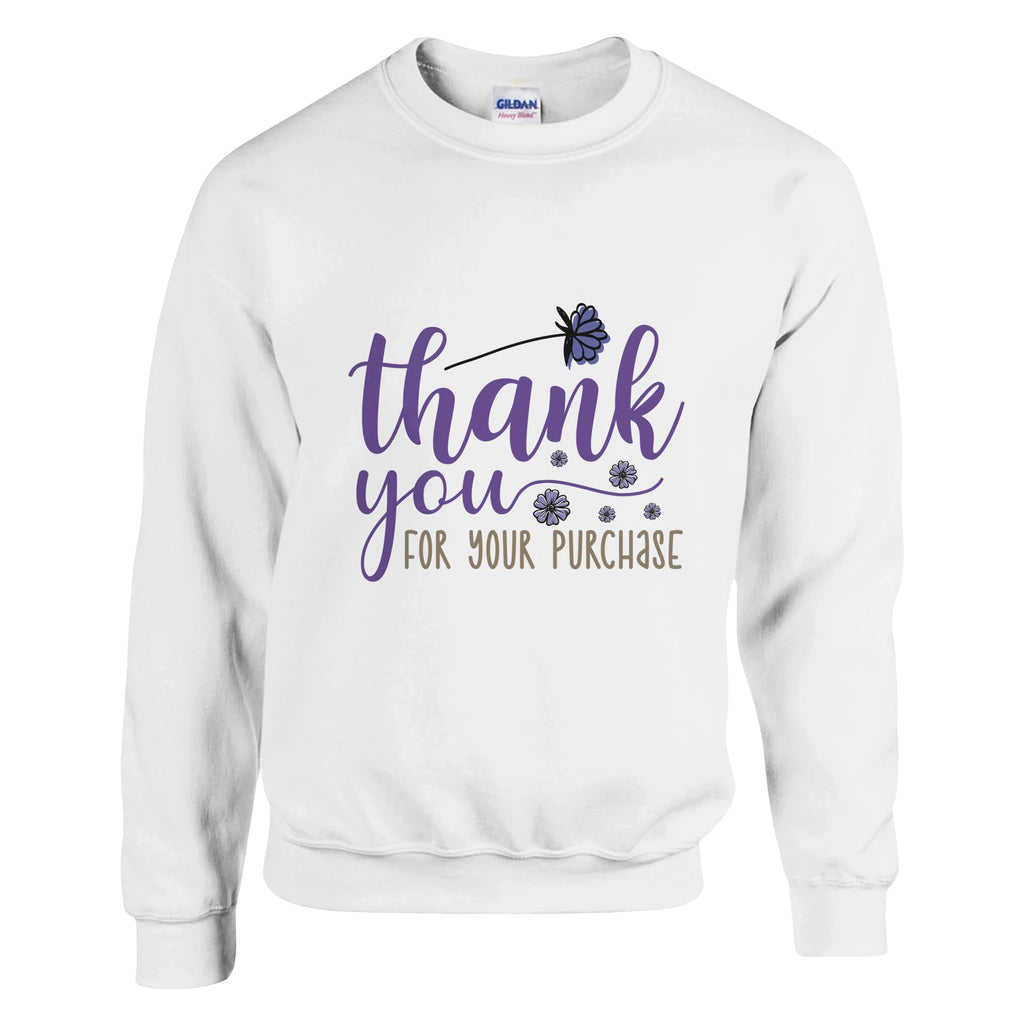 Memories Made - Thank You for Your Purchase Sweatshirt - White - Sweatshirt