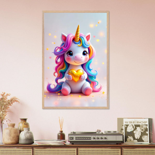 Magical Love – Wooden Framed Poster - Wood frame - Wooden Framed Posters