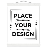 Stunning Art Display - Premium Customizable Poster - 27x35 cm 11x14″ White wall hanger - Posters With Hanger