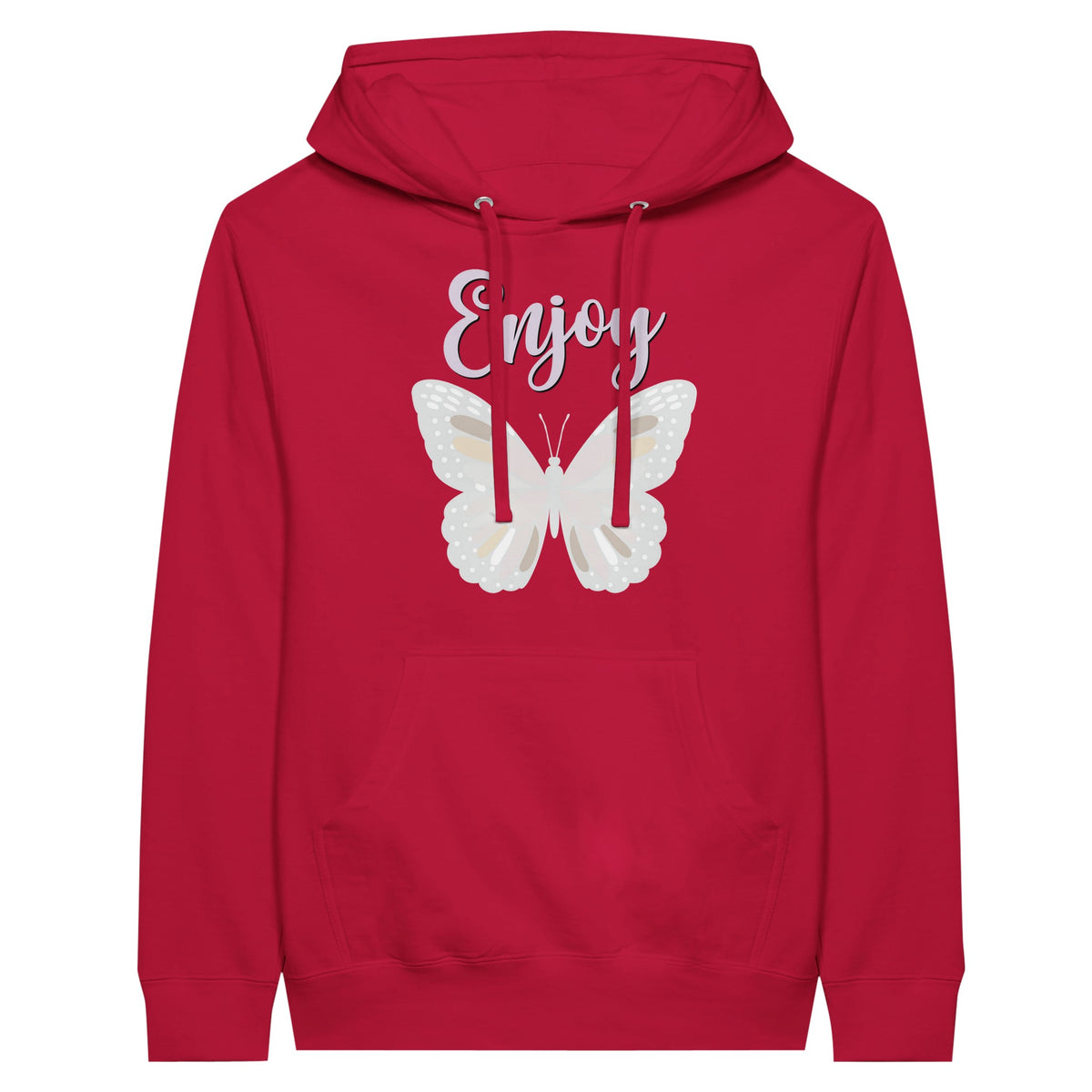 Butterfly Bliss Premium Unisex Hoodie - Red - Hoodies