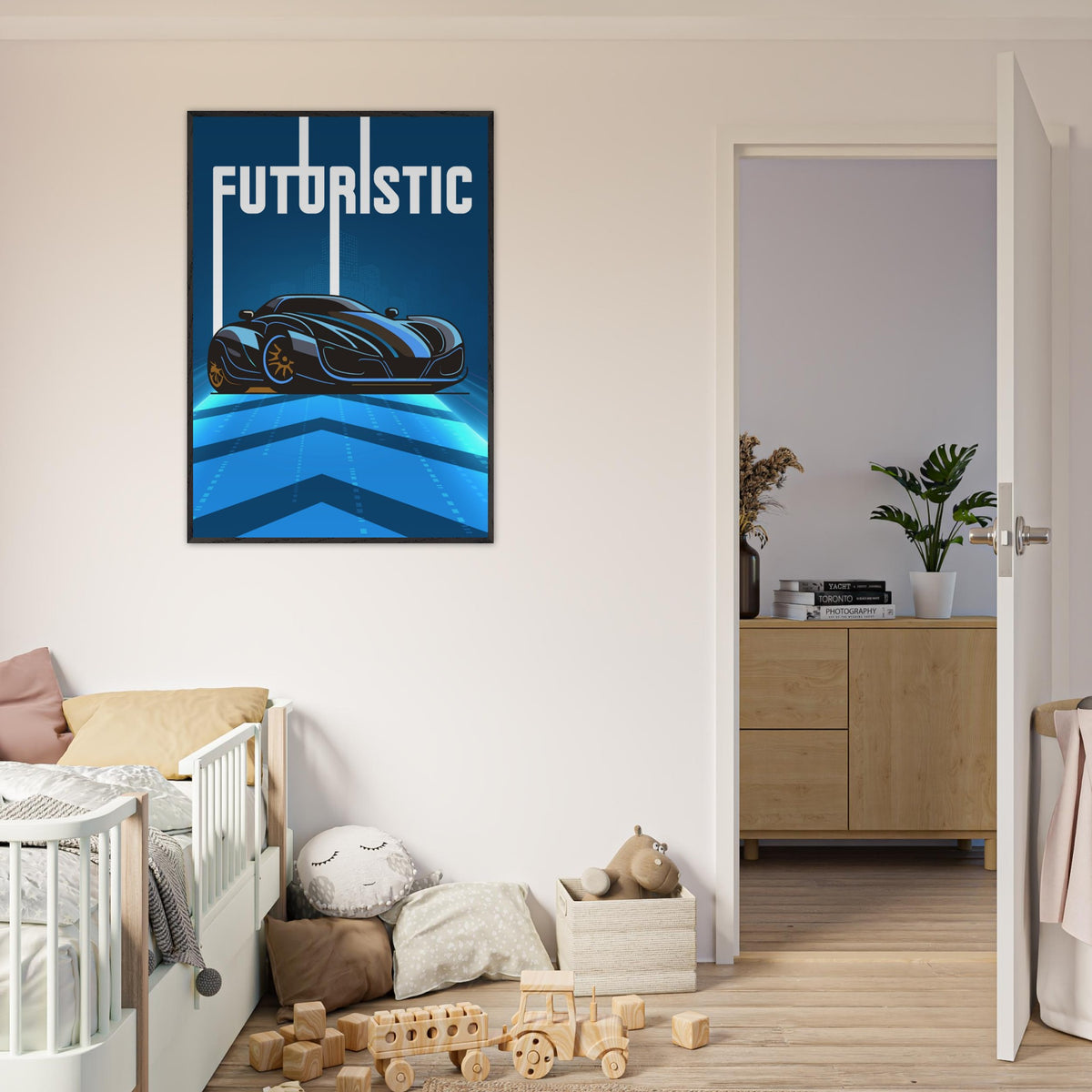 Futuristic Elegance - Premium Framed Poster - - Wooden Framed Posters