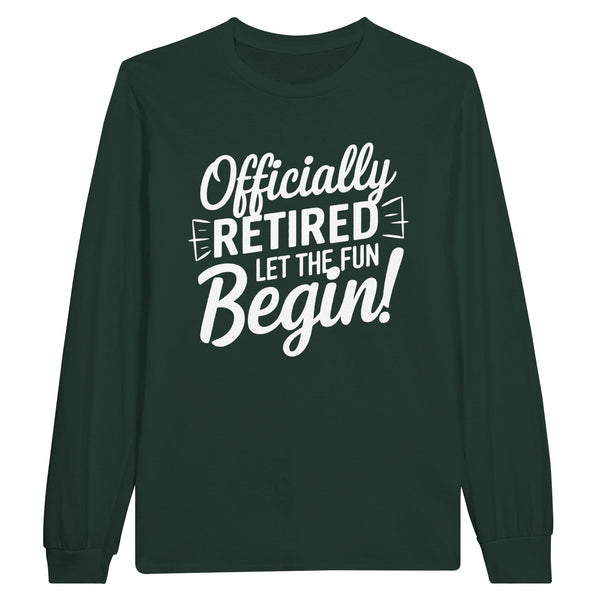 Officially Retired Long-sleeve Tee for Colleagues - Forest Green - Long Sleeves T-shirts