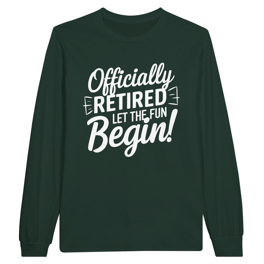Officially Retired Long-sleeve Tee for Colleagues - Forest Green - Long Sleeves T-shirts