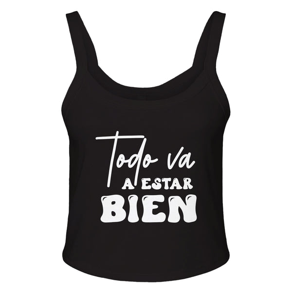 Comfort in Words - Toda Va a Estar Bien - solid blk blend - Tank Tops