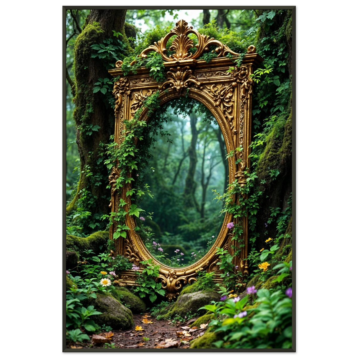 Mystical Mirror Wall Art for Dreamers - - Metal Framed Posters