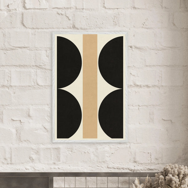 Modern Balance – Geometric Wooden Framed Poster Gift - - Wooden Framed Posters