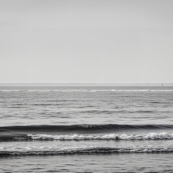 Monochrome Ocean Tranquility - 16x24 - Framed Posters