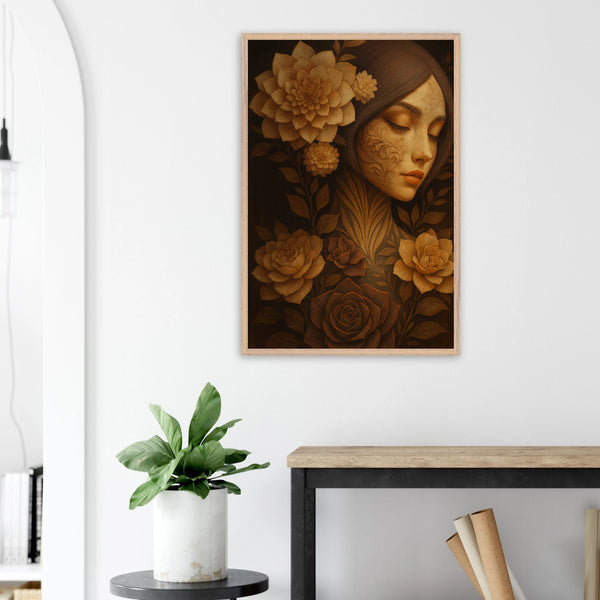 Wooden Framed Poster – Artistic Gift of Memory - Wood frame - Wooden Framed Posters