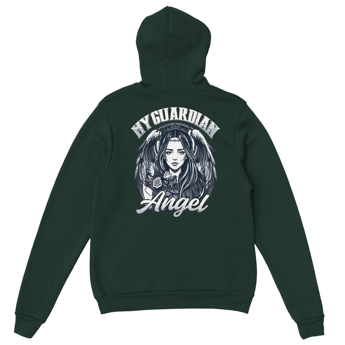 Heavenly Guardian - Angelic Embrace Pullover - Forest Green - Hoodies