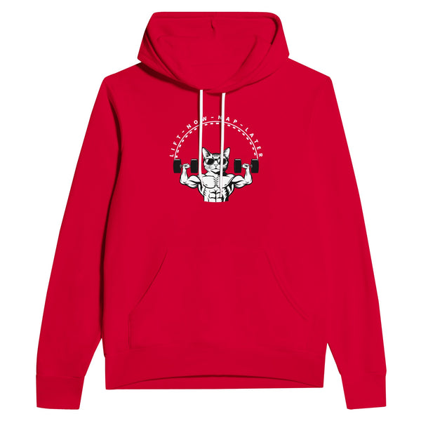 Brawn & Paws - Embrace the Power of Meow! - Red - Hoodies