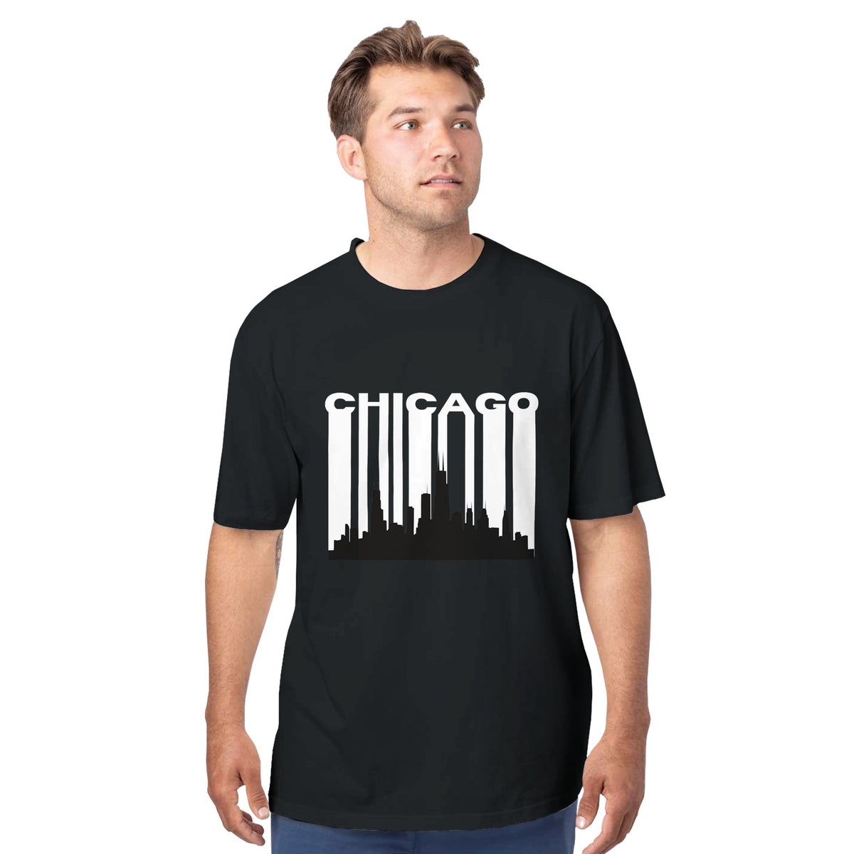 Urban Elegance - Chicago Skyline Tee - Black - T-shirts