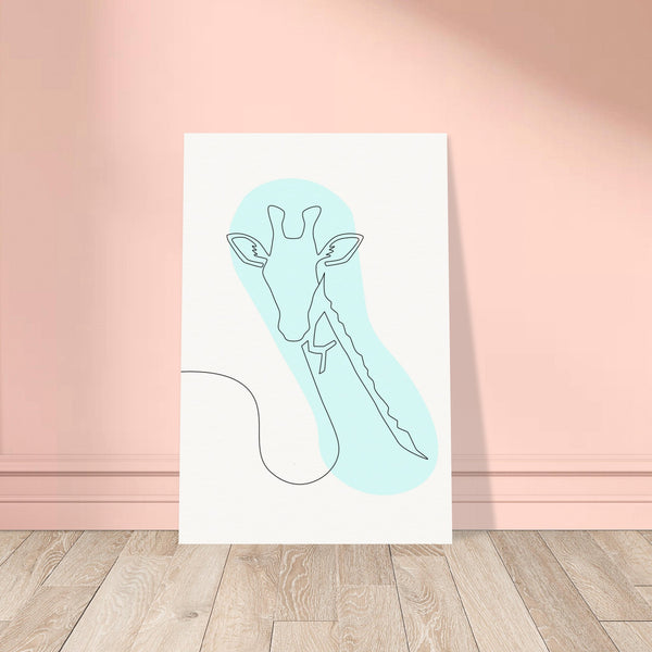 Gentle Giraffe - Minimalist Elegance - 60x90 cm 24x36″ - Posters